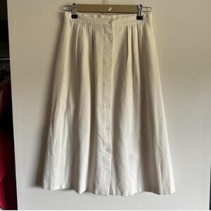 Vintage Cream Button-Down Skirt